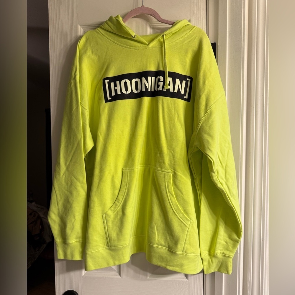 Hoonigan Neon Yellow Hoodie 2XL